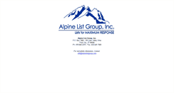 Desktop Screenshot of alpinelistgroup.com
