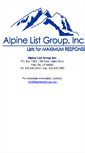 Mobile Screenshot of alpinelistgroup.com