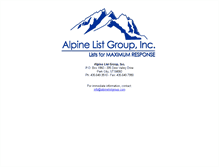 Tablet Screenshot of alpinelistgroup.com